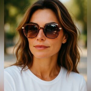 Versace gradient lens sunglasses Matilda retro style brown 100% UV protection